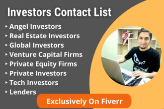 provide valid contact list email list of investors angel investor
