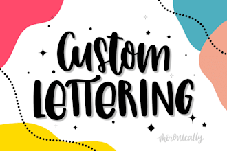 do custom lettering and calligraphy