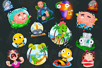 create a unique, beautiful sticker and emoji design