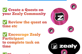 create and review quest on your zealy community