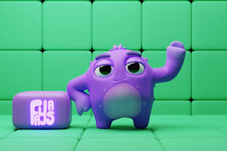 model and animate your characters mascots in 3d