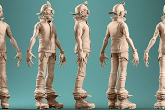 model, rig and animate 3d character or object just for you