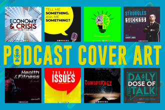 design a professional podcast cover art