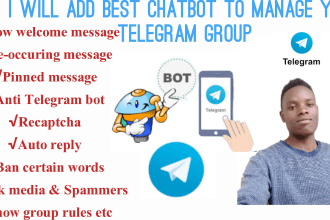 create best chatbot to manage your telegram group