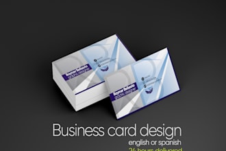 design business card in spanish or english