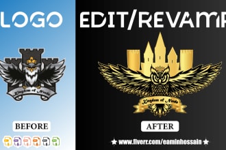 do fabulous redesign, edit, fix, vectorize your logo design