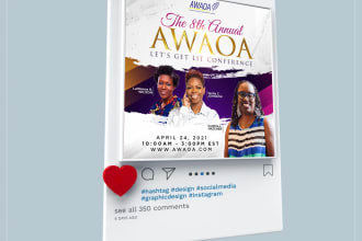 do business, event, social media, or church flyer design