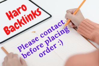 get DR 50 plus backlinks via haro or connectively pitches