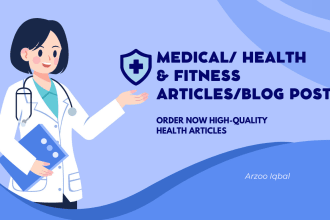 write health and fitness articles and blog posts