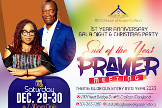 design an outstanding church flyer, postcard and posters