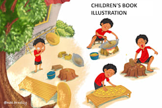 draw whimsical childrens book illustrations storybook art for kids