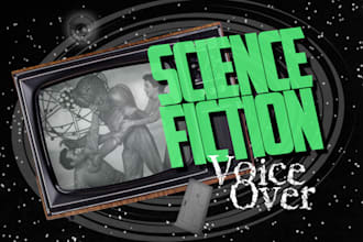 record classic science fiction or vintage radio voice over