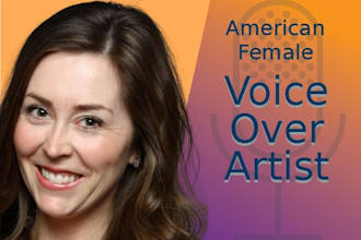 record an american female millennial voice over today