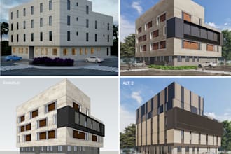 design commercial and house facade