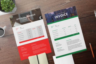 create invoice template, quotation, or invoice design