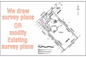 support to draw new survey plans or modify existing survey plans