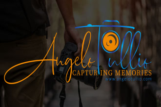 design hand drawn signature photography logo for your photo brand