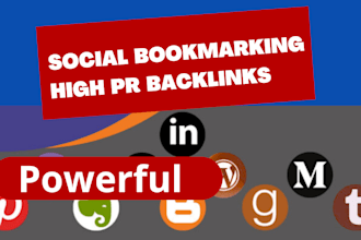 create high PR social bookmarking SEO link building for google ranking