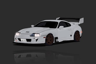 draw vector art cartoon from your car
