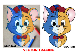 convert drawing into digital art,vector tracing logo and image
