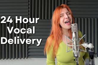 deliver your vocal in 24 hours or less female vocals