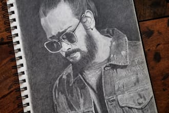 draw pencil portraits, detailed and realistic