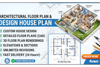draw architectural floor plan  and design house plan