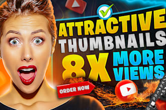 design professional high CTR youtube thumbnail design in 3 hours