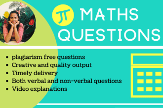 create maths questions, papers or worksheets