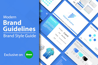 create modern brand style guide, brand guidelines, brand book