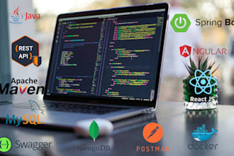 develop web apps using java spring boot and react or angular