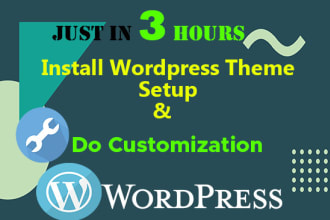 install wordpress theme demo import and do customization