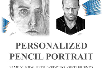 draw amazing realistic pencil sketch portrait from a photo