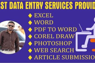 do data entry, web research, copy paste, file conversion