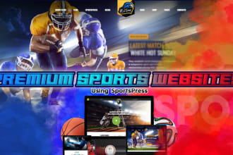 create a premium sports website using wordpress