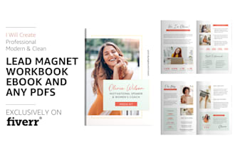 design ebook, workbook, lead magnet, and pdfs
