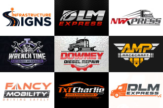 do eye catching transport and trcking logo