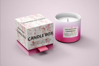 design a modern candle logo and label