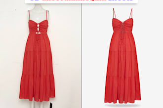 do ghost mannequin effect and clothing photo editing