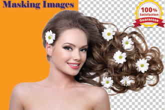photoshop hair masking, remove background, white or transparent images fast