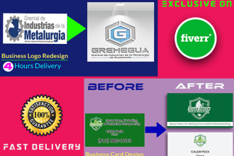 improve, modify, update or redesign logo and business card