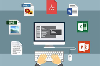 complete all types of data entry work for 2 hours
