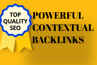 create 40 contextual high da backlinks SEO link building