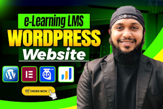 build wordpress lms website or elearning website or online course with learndash