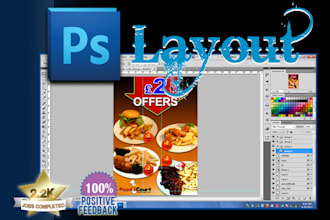 layout or edit your ad, flyer, etc in photoshop