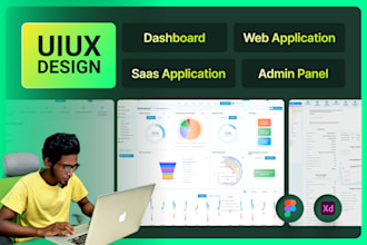 create dashboard, admin panel uiux design in figma