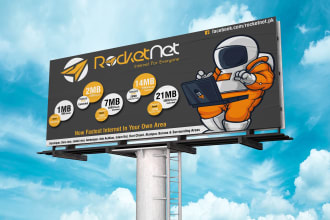 design modern signage, billboard, yard sign and roll ups