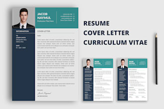 be your resume designer with photoshop and illustrator skills