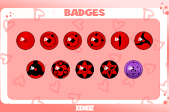 send you this premade naruto twitch badges