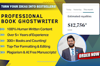 be your nonfiction book ghostwriter, editor for amazon KDP publishing